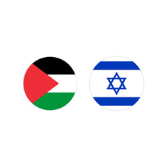 palestine and israel flag. Negotiations, treaties, agreements and deals leading to peaceful coexistence