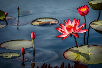  lotus flower in the pond