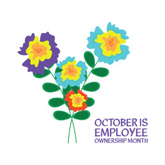 october is Employee Ownership Month . Geometric design suitable for greeting card poster and banner