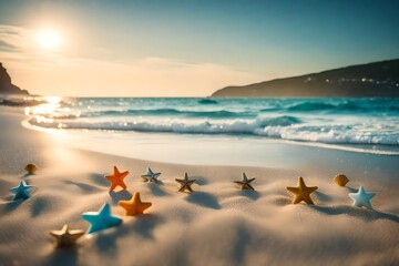 star fishes on the beach