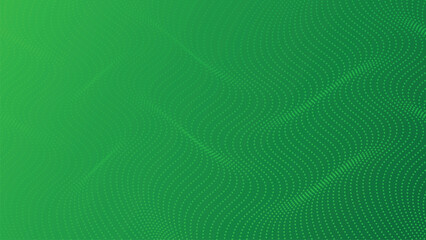 green abstract background. Glowing particles liquid dynamic background