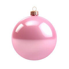 Pink Christmas Ball Realistic 3D Style