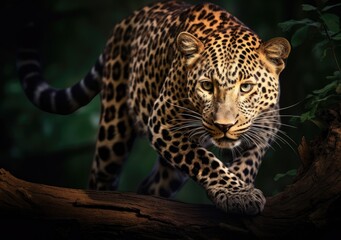 "Nature's Shadow: Observing a Stealthy Leopard's Seamless Integration into the Wilderness." Generated AI.