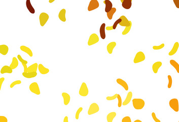 Light Orange vector pattern with chaotic shapes.