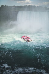 The Maid of the Mist at Niagara Falls in Ontario, Canada.