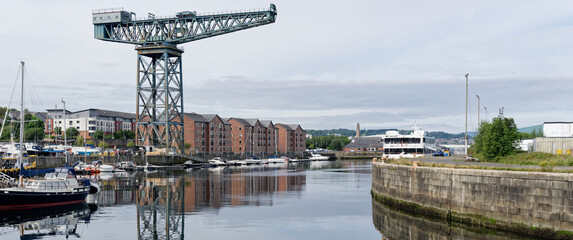 Crane in Port Glasgow at James Watt Dock