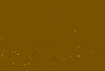 Light Yellow, Orange vector backdrop with dots, spots, cubes.