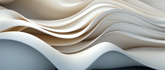 Abstract 3D shapes forming a background for the white muscular fiber.