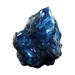 A smooth, polished water stone mineral, featuring veined patterns, displayed on a transparent background. Generative AI