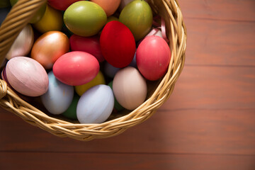 Fototapeta na wymiar basket with eggs