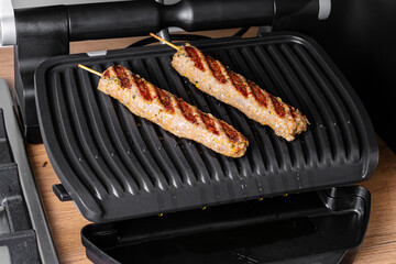 Electric grill on a kitchen