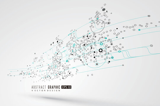 Abstract graphic with strong sense of perspective, vector illustration.