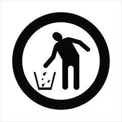 people throw rubbish icon
