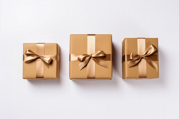 Sleek minimalist style mens Christmas gifts isolated on a white background 