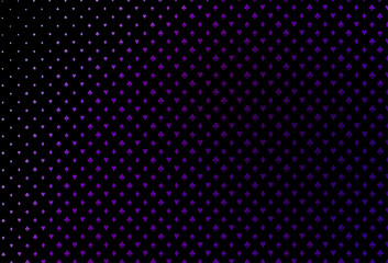 Dark purple vector pattern with symbol of cards.