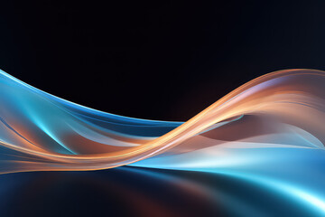 Abstract Multi Colored waves on dark Background