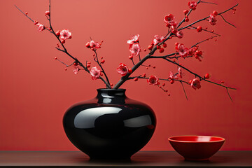 Elegant Blossoms: A Still Life with Vases and Flowers