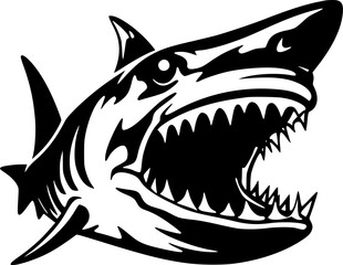 Shark - High Quality Vector Logo - Vector illustration ideal for T-shirt graphic