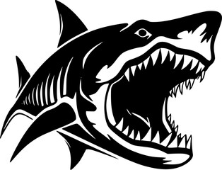 Shark - Minimalist and Flat Logo - Vector illustration