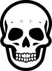 Skull - Minimalist and Flat Logo - Vector illustration