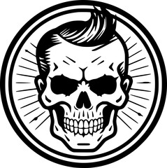 Skull - High Quality Vector Logo - Vector illustration ideal for T-shirt graphic