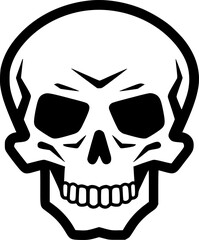 Skull - Minimalist and Flat Logo - Vector illustration
