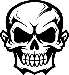 Skull - Minimalist and Flat Logo - Vector illustration