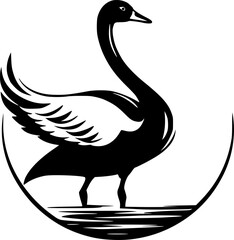 Fototapeta premium Swan - Minimalist and Flat Logo - Vector illustration