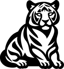 Tiger | Minimalist and Simple Silhouette - Vector illustration