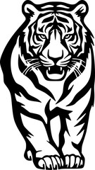 Fototapeta premium Tiger | Minimalist and Simple Silhouette - Vector illustration