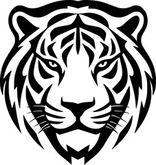 Obraz premium Tiger | Minimalist and Simple Silhouette - Vector illustration