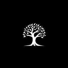 Tree | Black and White Vector illustration