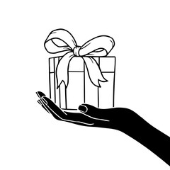 gift box in hand