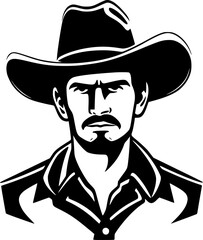 Western | Minimalist and Simple Silhouette - Vector illustration