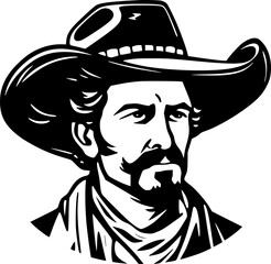 Western | Black and White Vector illustration