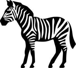 Fototapeta na wymiar Zebra | Minimalist and Simple Silhouette - Vector illustration
