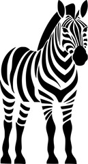 Zebra | Black and White Vector illustration