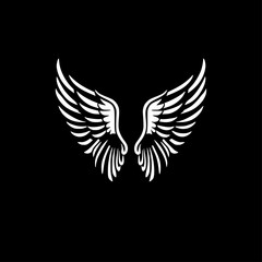 Angel Wings - Minimalist and Flat Logo - Vector illustration