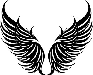 Angel Wings - Minimalist and Flat Logo - Vector illustration