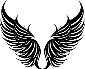 Angel Wings - Minimalist and Flat Logo - Vector illustration