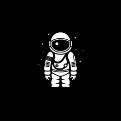 Astronaut | Black and White Vector illustration