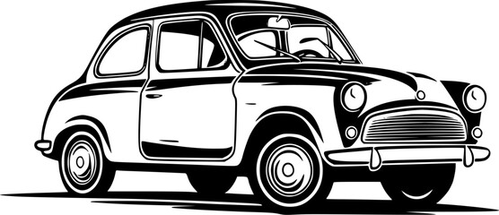 Car | Minimalist and Simple Silhouette - Vector illustration