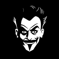 Clown | Minimalist and Simple Silhouette - Vector illustration