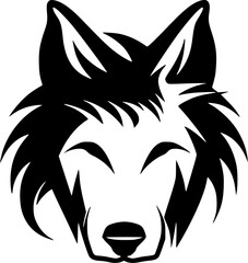 Dog - Minimalist and Flat Logo - Vector illustration