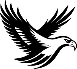 Obraz premium Eagle | Black and White Vector illustration