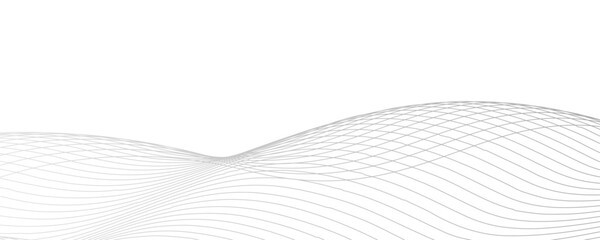 Abstract Grey, white wave line transparent background. Wave modern stream background. Abstract business wave curve lines background. Vector Illustration the gray pattern of lines abstract background.