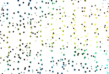 Light Blue, Yellow vector pattern in polygonal style with circles.