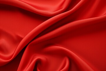 A vibrant red fabric up close