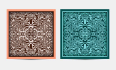 Floral Vector Art Illustration Frame Designs