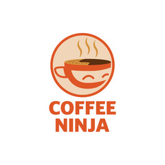 Coffee ninja logo. Simple,character, unique.